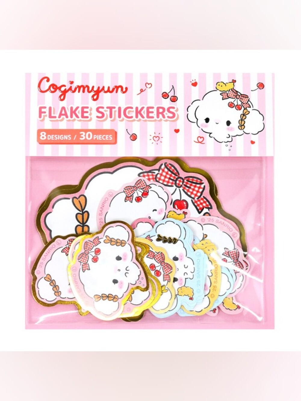 Sanrio Cogimyun Flake Stickers 30pc Japanese Kawaii